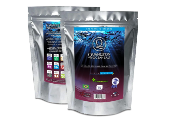 Sal Marinho Integral Moído Natural Quanqton Ocen Salt 2kg